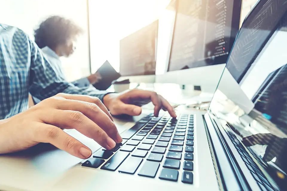 Person working on computer