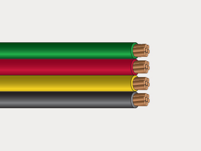 Rainbow Wire | Flat Colored Pump Cable