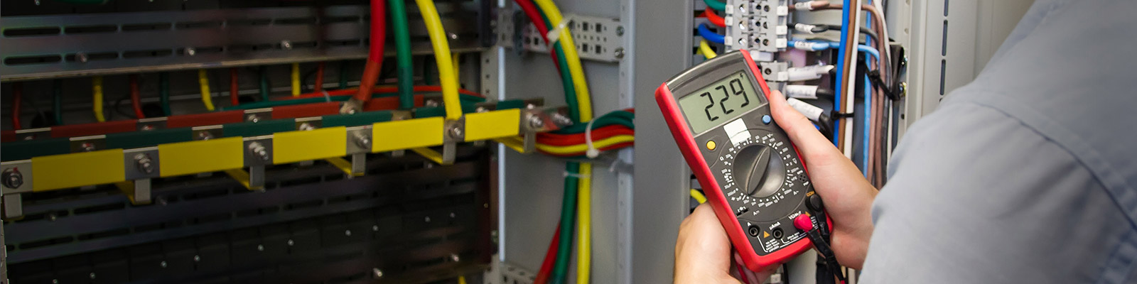 ElectricianTesting Cable with Multimeter